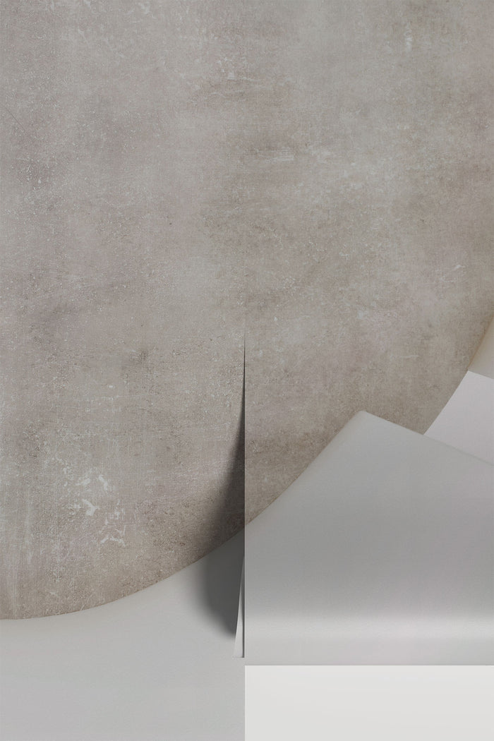 Close-up of Astra Veil / Stone on a double wallpaper roll.