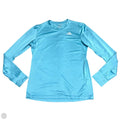 Athletic Top Long Sleeve Collar By Adidas In Blue, Size: S