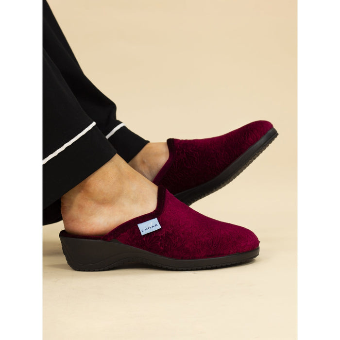 Audrey Burgundy Mule Slipper