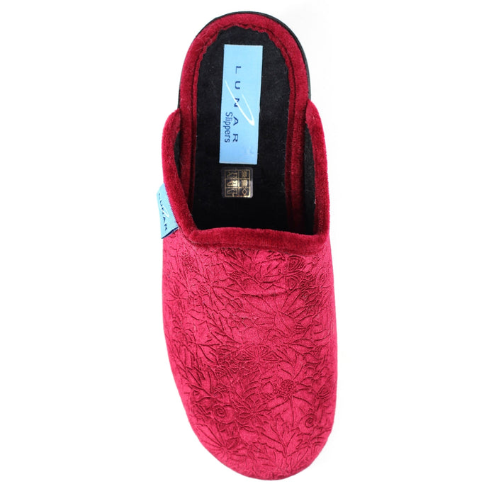 Audrey Burgundy Mule Slipper