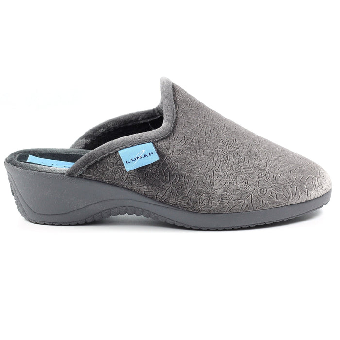 Audrey Grey Mule Slipper