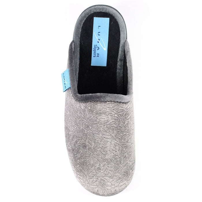 Audrey Grey Mule Slipper