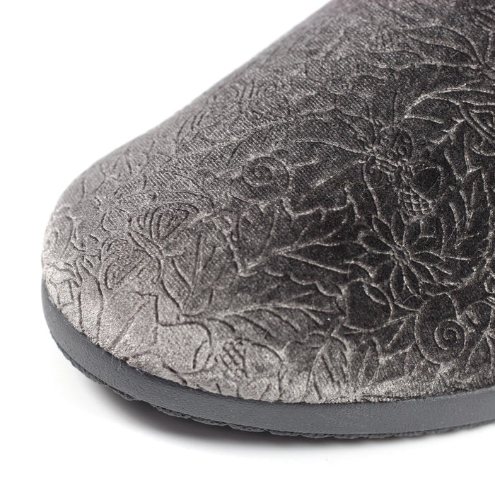 Audrey Grey Mule Slipper