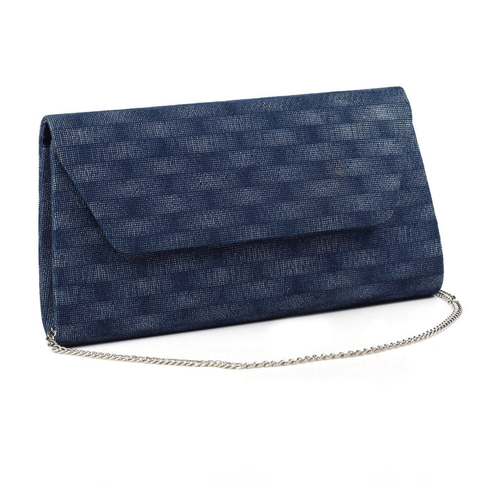 Audrina Navy Clutch Bag