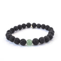 August Birthstone Bracelet | 8mm Lava + Jade