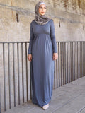 Baby Doll Maxi Modal Jersey Dress | Charcoal - Divinity Collection