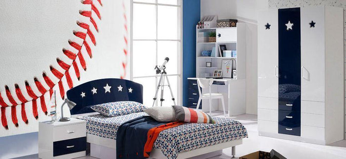 Baseball Close Up Wall Mural-Wall Mural-Eazywallz