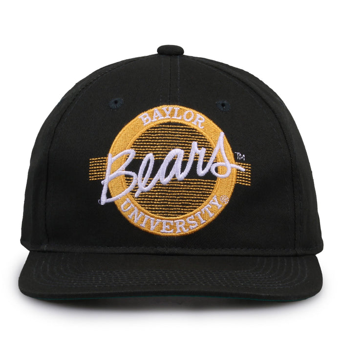 Baylor Bears Retro Circle Snapback - Green, front view