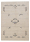 Beige Center Medallion Design Hand Loomed Wool Area Rug - The Rug Decor