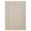 Beige Contemporary Gabbeh Border Design Hand Loomed Wool Rug - The Rug Decor