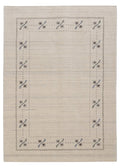 Beige Gabbeh Border Design Hand Loomed Wool Area Rug - The Rug Decor