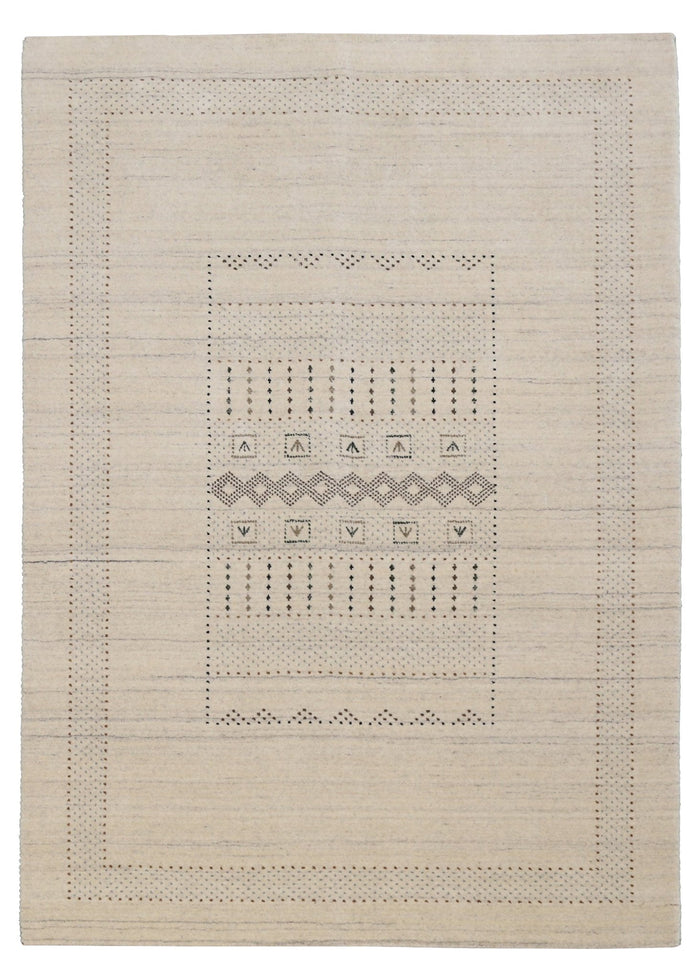 Beige Gabbeh Design Hand Loomed Wool Area Rug - The Rug Decor