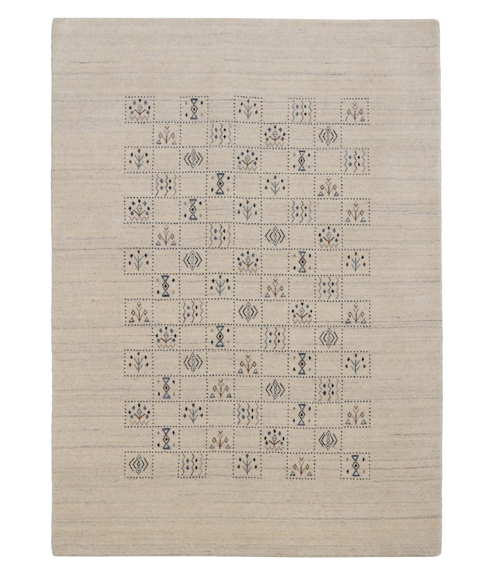 Beige Tribal Design Hand Loomed Wool Area Rug - The Rug Decor