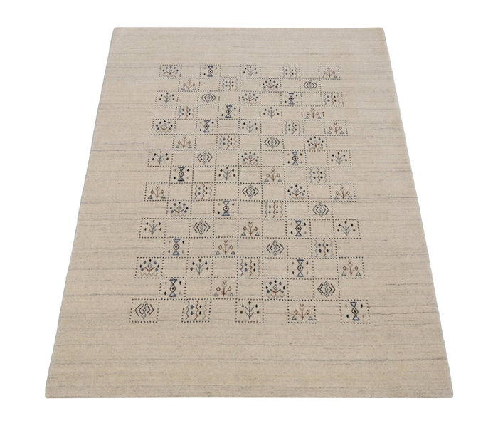 Beige Tribal Design Hand Loomed Wool Area Rug - The Rug Decor