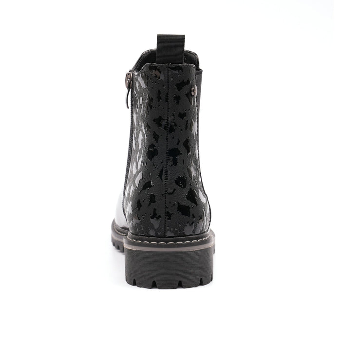 Bessy Black Patent Ankle Boot
