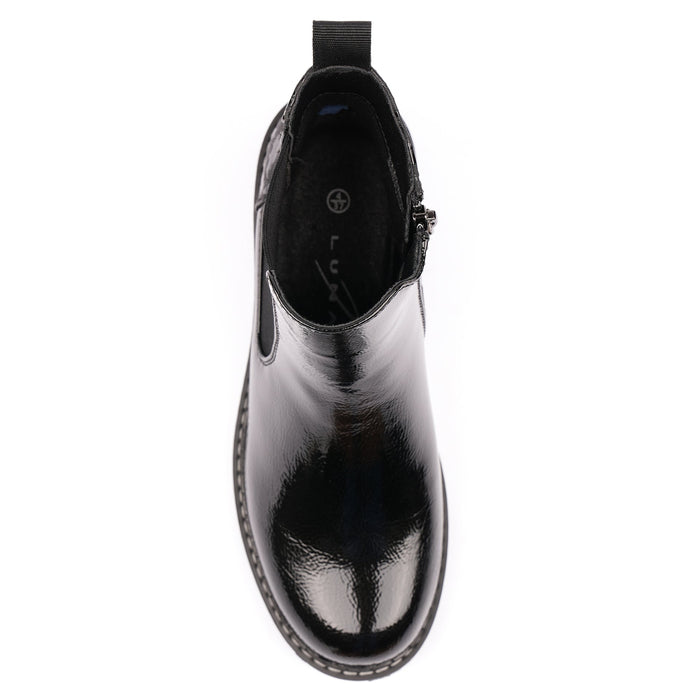 Bessy Black Patent Ankle Boot
