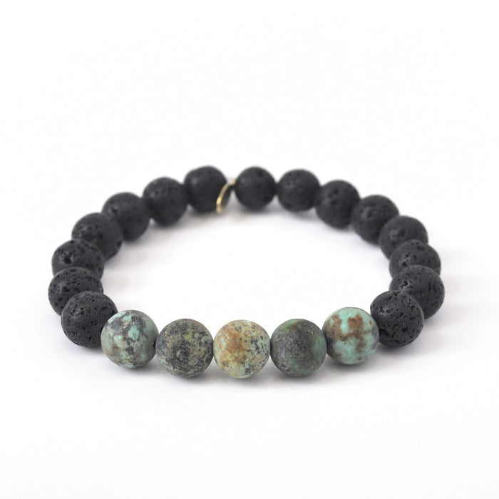 BEST SELLER Lava + Turquoise Bracelet