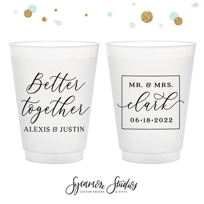 Better Together - 12oz or 16oz Frosted Unbreakable Plastic Cup #186