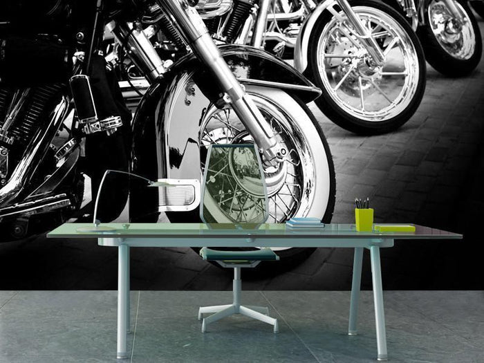 Bikes in a row Wall Mural-Wall Mural-Eazywallz