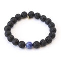 Birthstone September Bracelet | Lava + Lapis Lazuli Bracelet