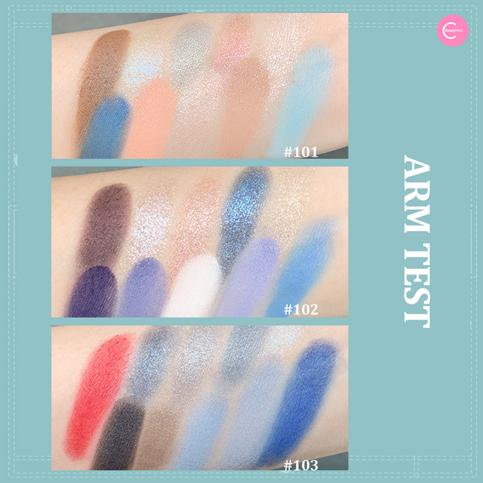 Biya Denim-Inspired 10-Color Multi-Texture Eyeshadow Palette style #101