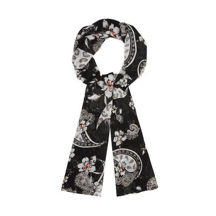 Black Floral Paisley Hijab - Divinity Collection