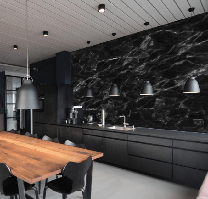 Black Marble Wall Mural-Wall Mural-Eazywallz