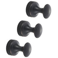 Black Single Hook Bathroom Lavatory Bath Towel Hook Clothes Coat Hanger Brass Wall Hooks Heavy Duty Wall Mount Keys Hat Holder Premium Brass Modern Style by BLISSPORTE Pack of 3