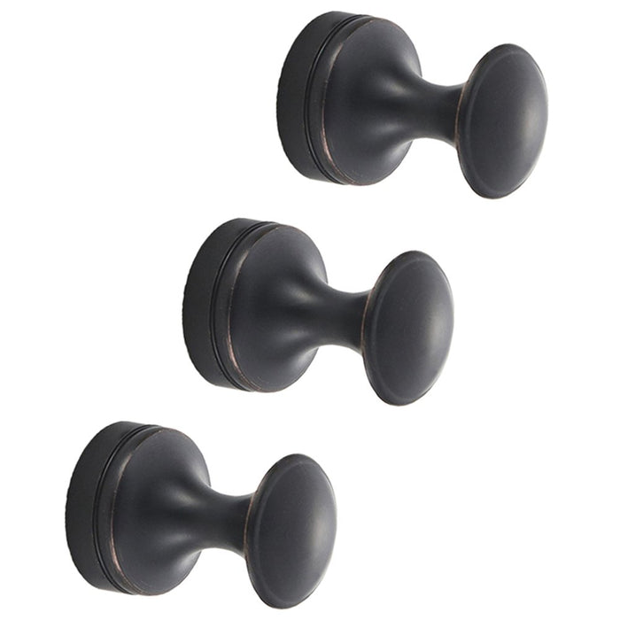 Black Single Hook Bathroom Lavatory Bath Towel Hook Clothes Coat Hanger Brass Wall Hooks Heavy Duty Wall Mount Keys Hat Holder Premium Brass Modern Style by BLISSPORTE Pack of 3