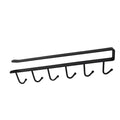 Black Towel Hanger Mug Cups Rag Kitchen Storage Hooks Nail Free Utensil Ties Belts Scarf Hanging Hook Rack Holder Under Desk Closet