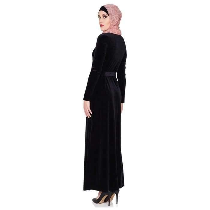 Black Velvet Wrap Dress - Divinity Collection