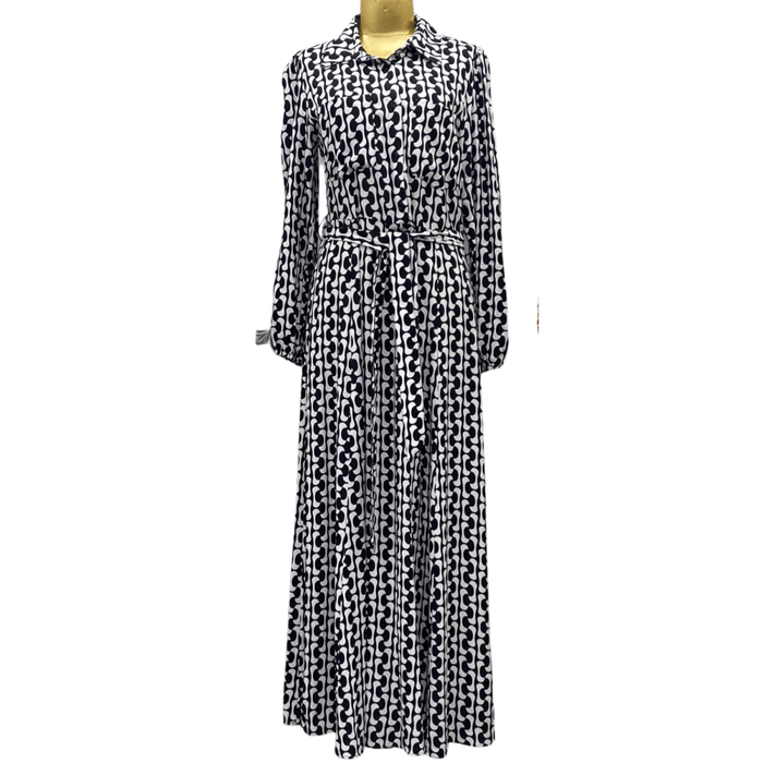 Black & White Geometric Dress - Divinity Collection