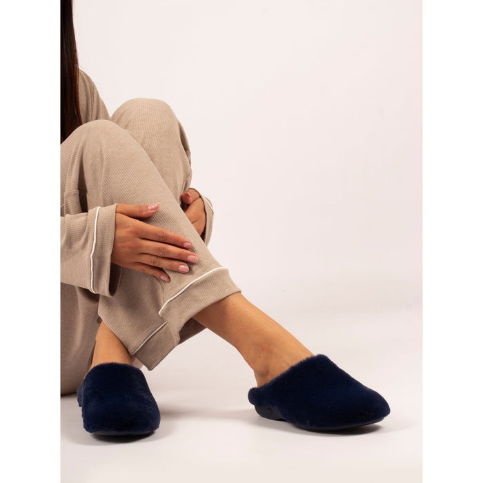 Blair Navy Mule Slipper
