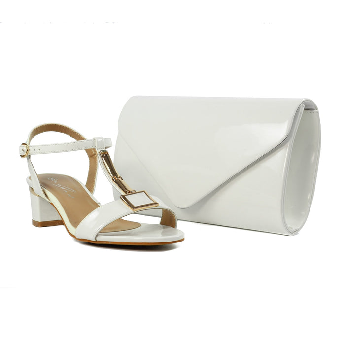 Blaze White Patent Handbag