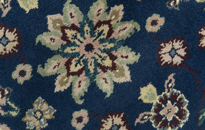 Blue And Beige Traditional Oriental Design Hand Knotted 2.5x8 wool area rug - The Rug Decor