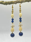 BLUE LAPIZ DANGLE EARRINGS