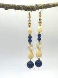 BLUE LAPIZ DANGLE EARRINGS