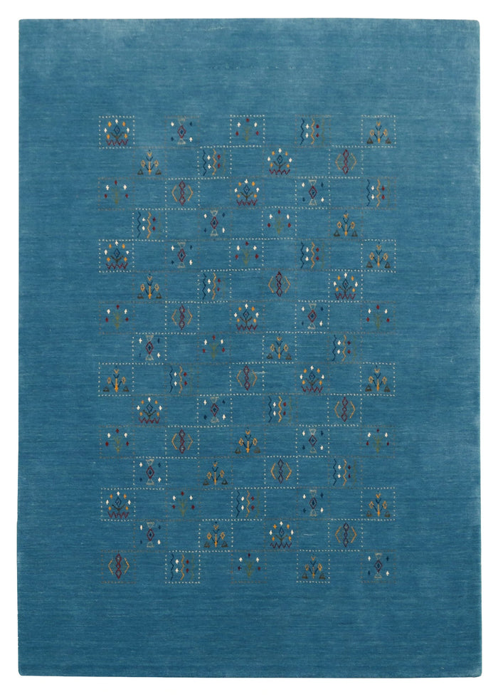 Blue Tribal Design Hand Loomed Wool Area Rug - The Rug Decor