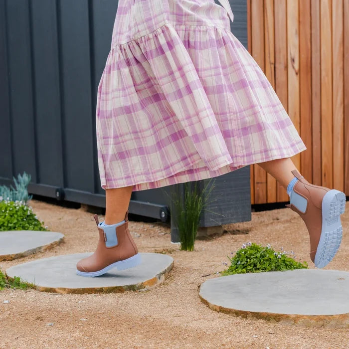 Bobbi Ankle Boot // Chestnut & Ice Blue [Retired]
