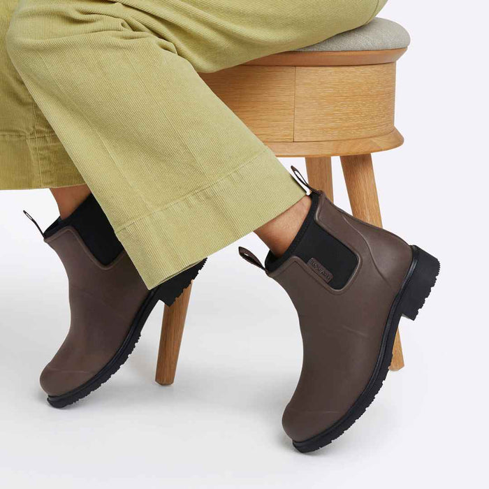 Bobbi Ankle Boot // Chocolate & Black [Retired]