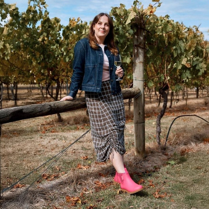 Bobbi Ankle Boot // Fuchsia Pink