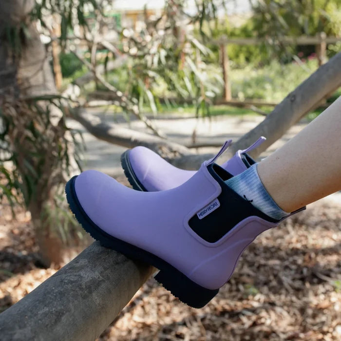 Bobbi Ankle Boot // Lavender & Navy [Retired]