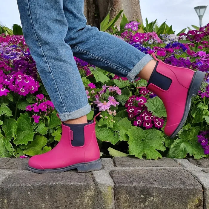 Bobbi Ankle Boot // Magenta & Navy [Retired]