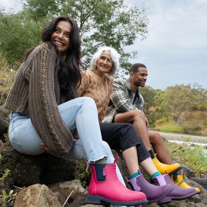 Bobbi Ankle Boot // Magenta & Navy [Retired]