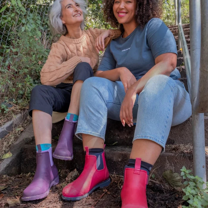 Bobbi Ankle Boot // Magenta & Navy [Retired]