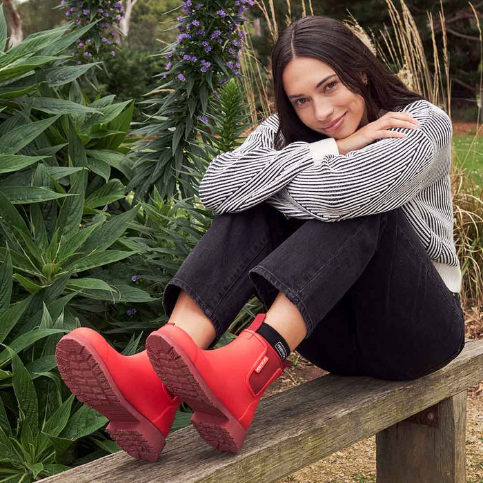 Bobbi Ankle Boot // Poppy Red [Retired]