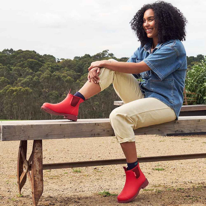 Bobbi Ankle Boot // Poppy Red [Retired]