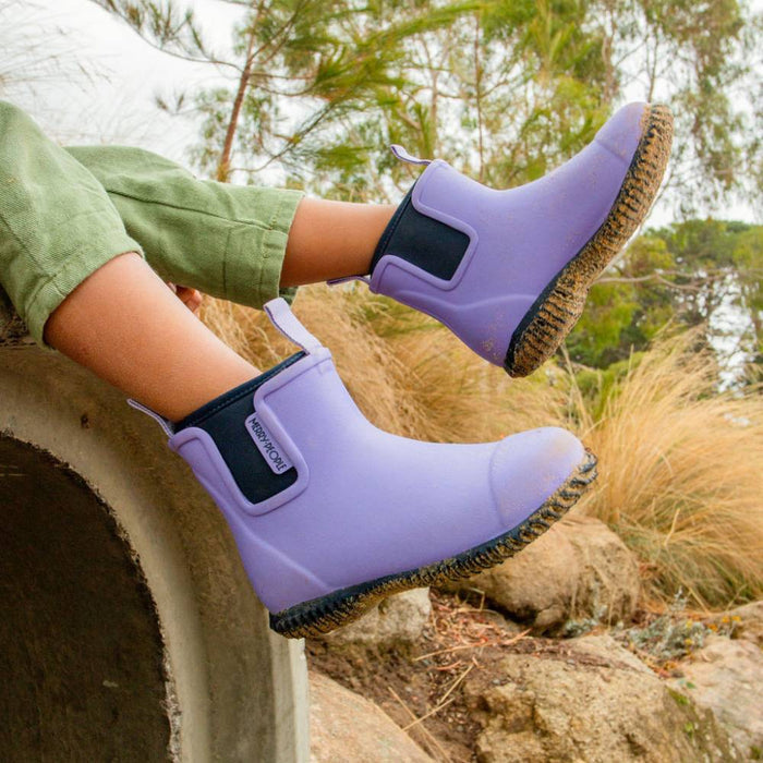 Bobbi Kids Gumboot // Lavender & Navy [Retired]