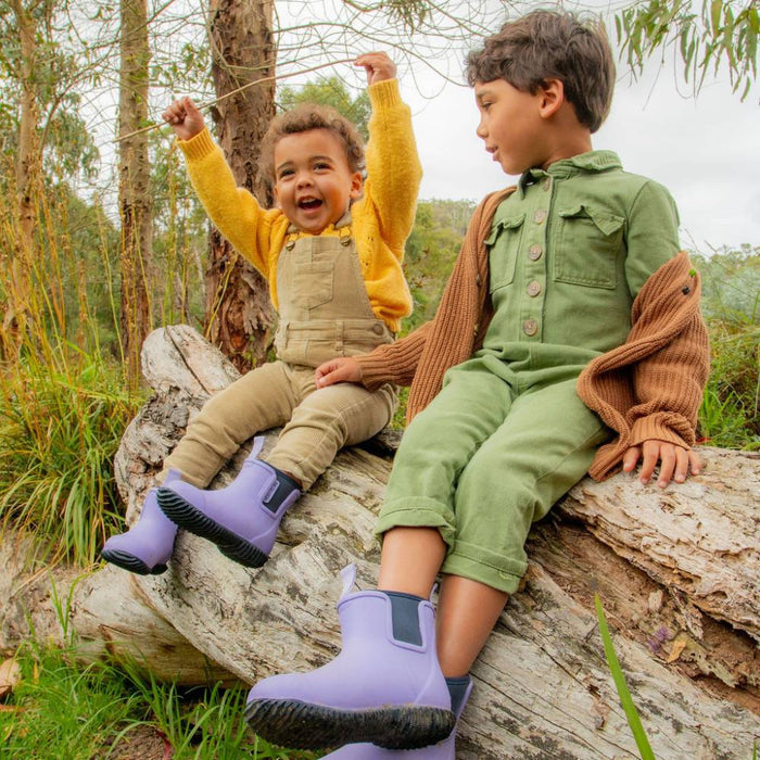 Bobbi Kids Gumboot // Lavender & Navy [Retired]