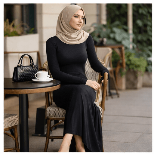 Body Dress Maxi Modal Jersey | Black - Divinity Collection